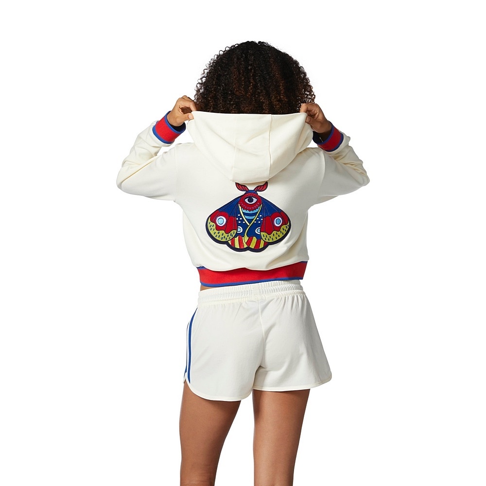 Adidas Cream Hoodie and Black Pants Set - Picture 3 of 16
